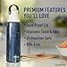 Brita Insulated Filtered Water Bottle with Straw, Reusable,