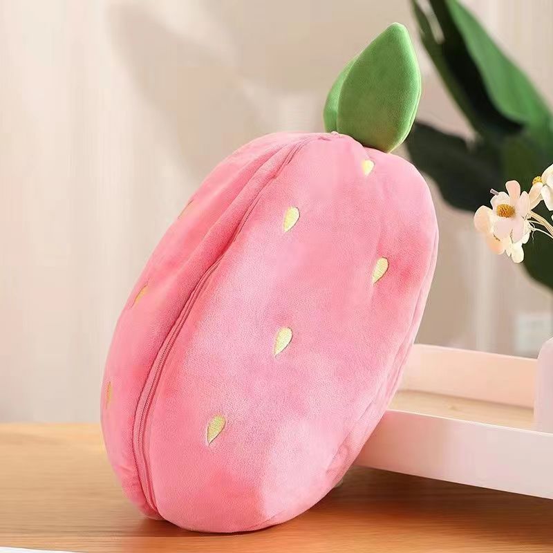 Kawaii Fruit Transfigured Bunny Plush Toy Cute Carrot Strawberry Turn Into Rabbit Plush Toy Kids Birthday Christmas Gift Muppet