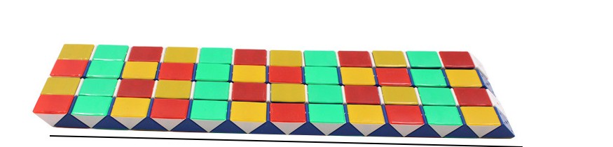 Colorful Magic Cube Puzzle Mirror Intelligence Game Kids Toy